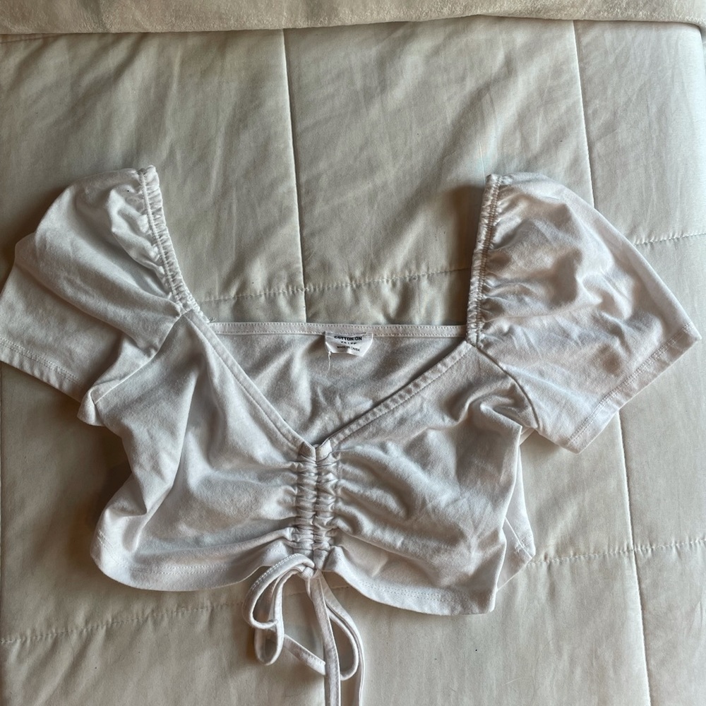 puff sleeve crop top